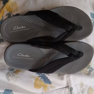 Clarks Cloudsteppers Women's Black and Gray Sandals